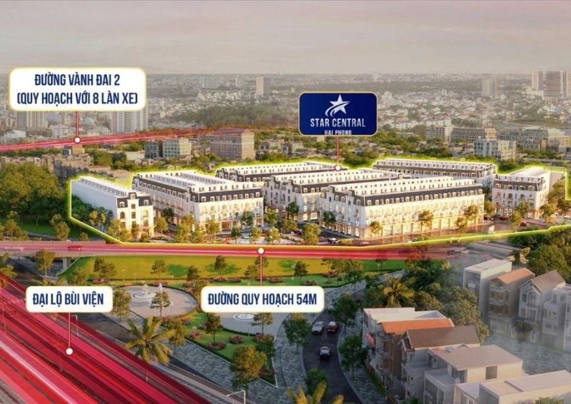 Nằm ngay trên đường Bùi Viện, gần giao điểm với đường Trường Chinh, trung tâm quận Kiến An, TP. Hải Phòng.