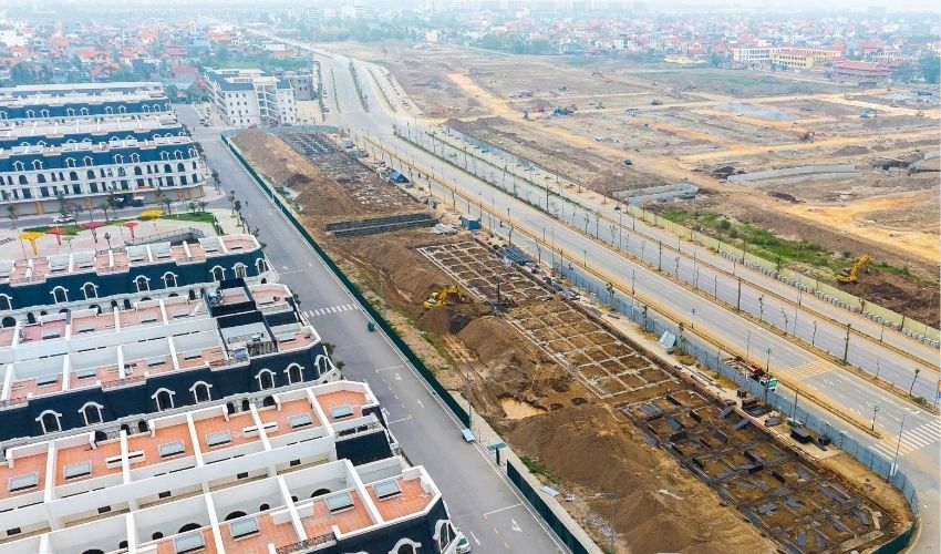 Tiến độ xây dựng phân khu Shophouse Hoàng Huy New City